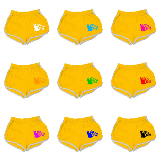 Pussy4$elf Yellow Track Shorts
