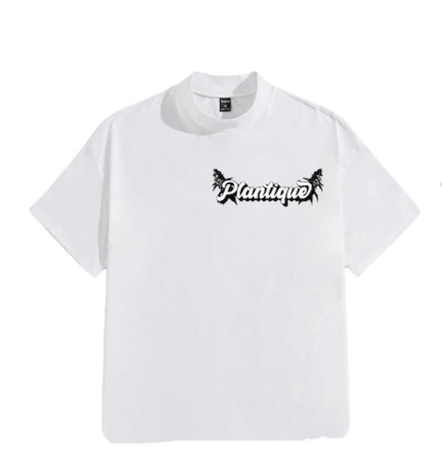 Plantique Classic T-Shirt - White/Black front