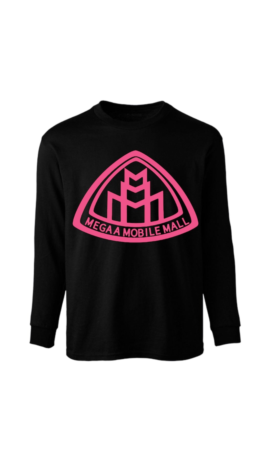 black long sleeve shirt pink logo