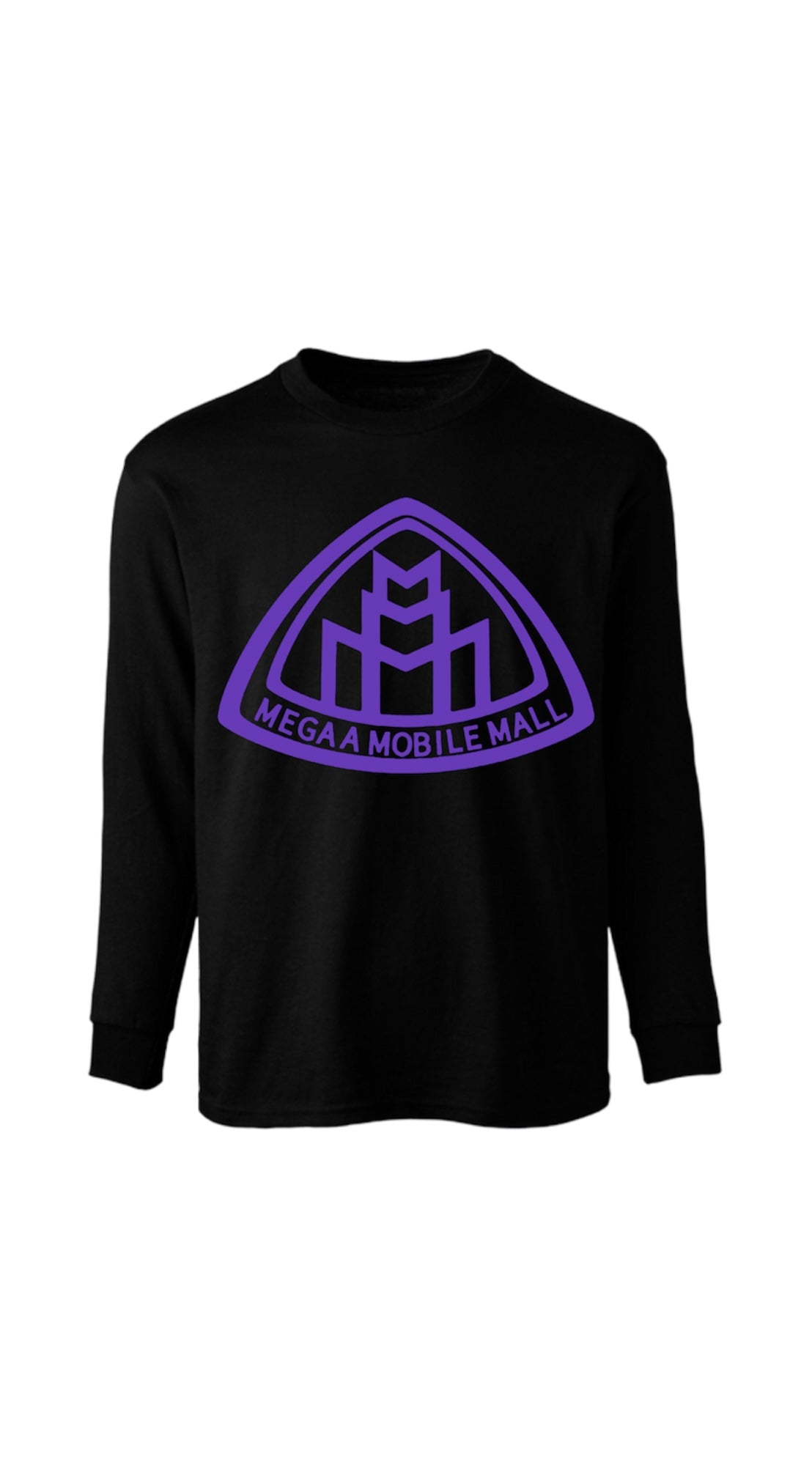 black long sleeve shirt purple logo