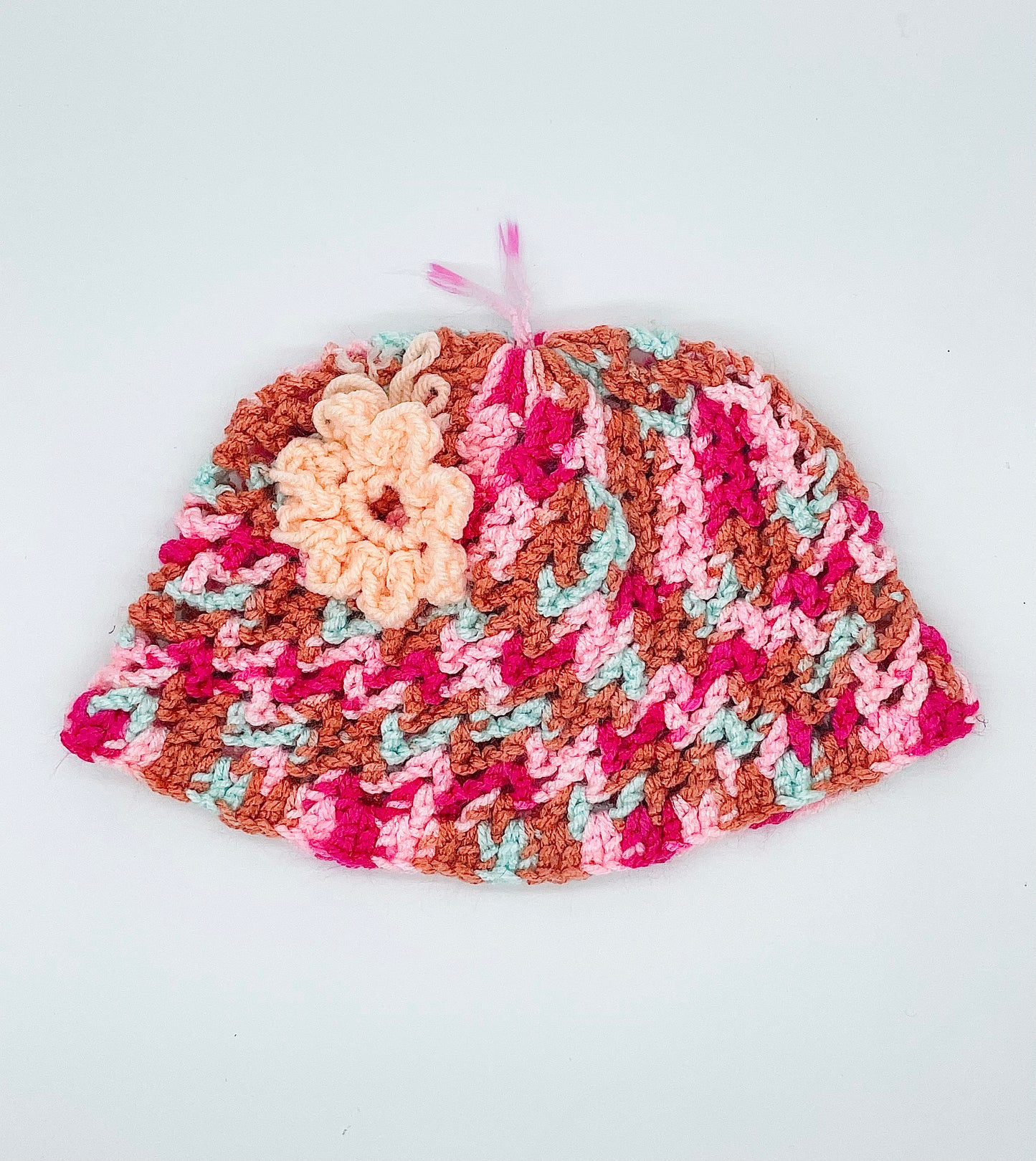 candy flower crochet beanies