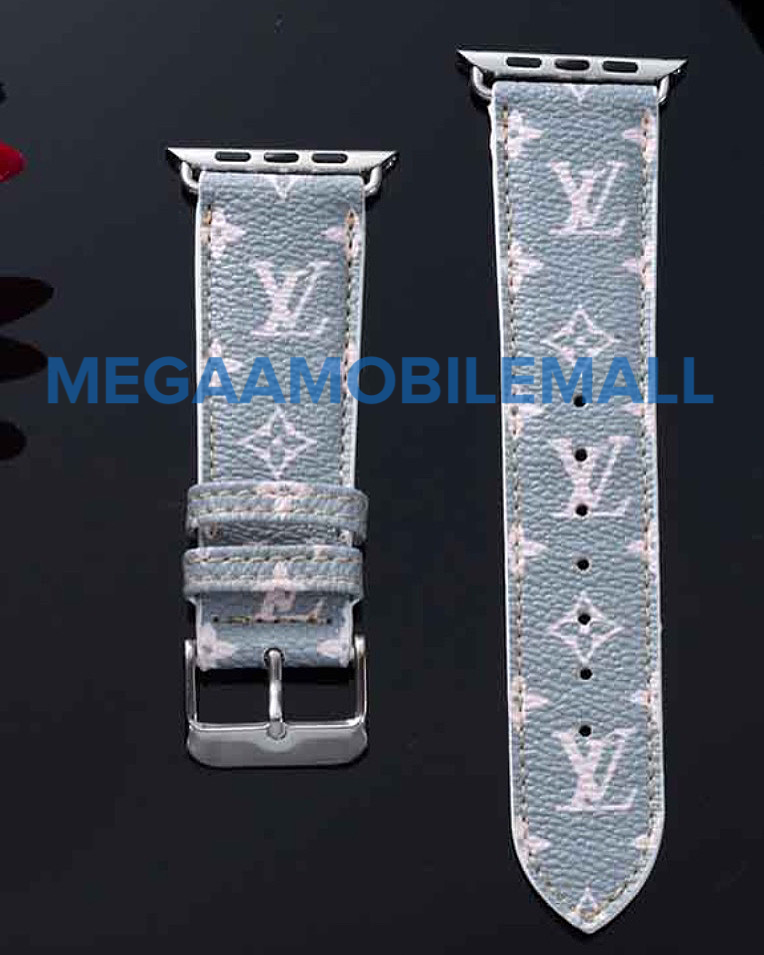 gray/pink lv apple watch bands 