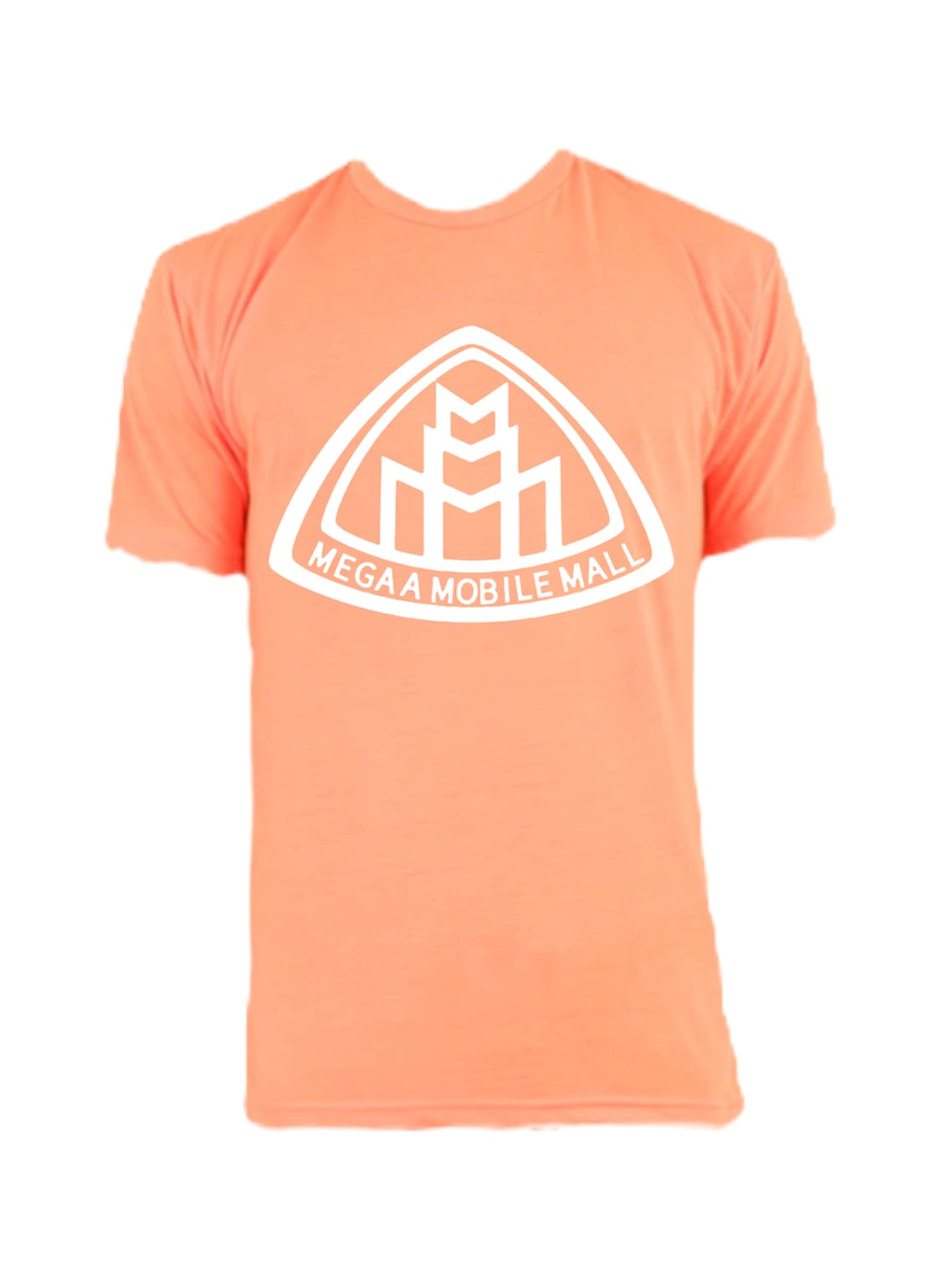 neon orange megaamobilemall short & shirt set in white