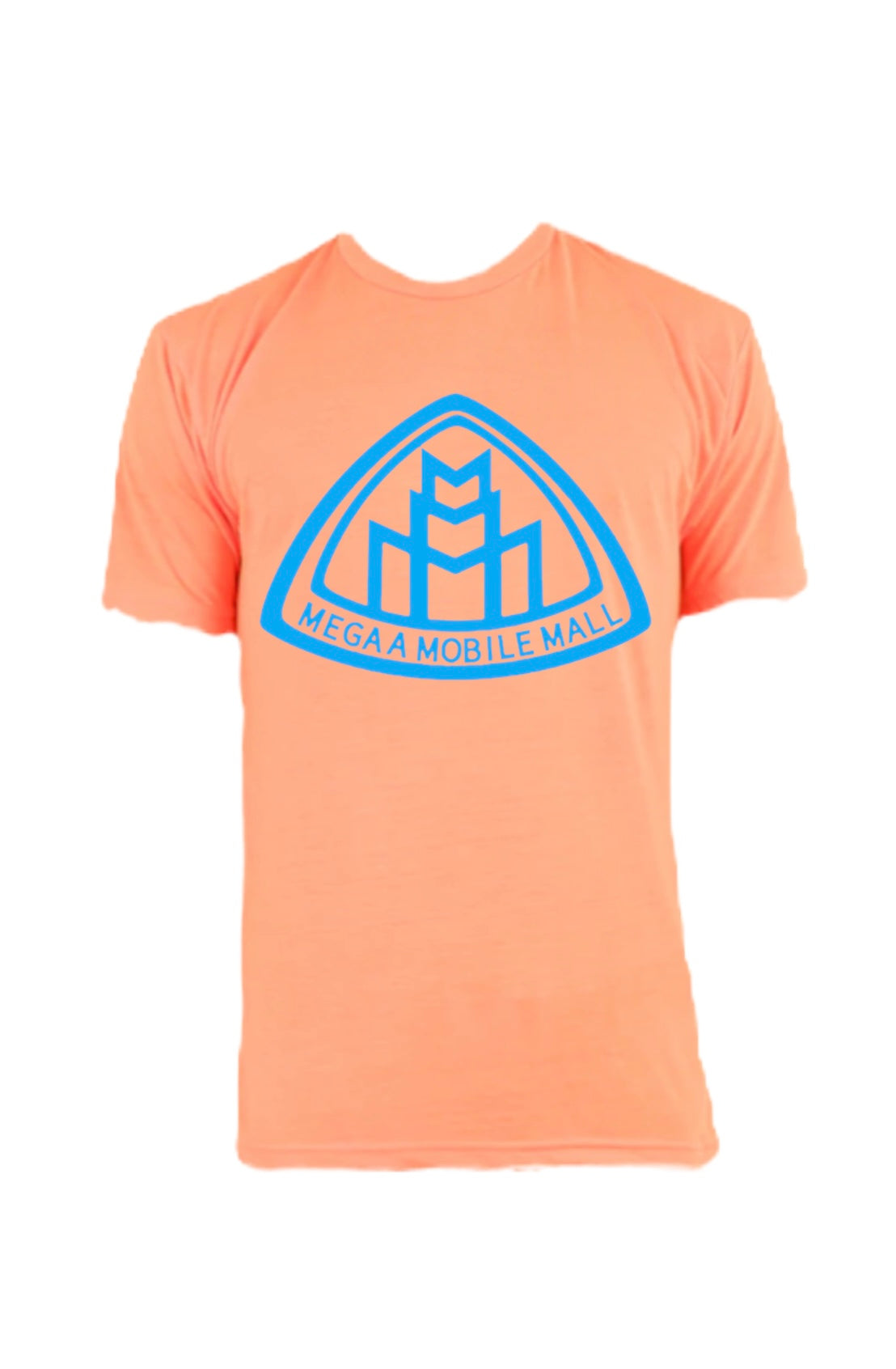 neon orange megaamobilemall short & shirt set in sky blue