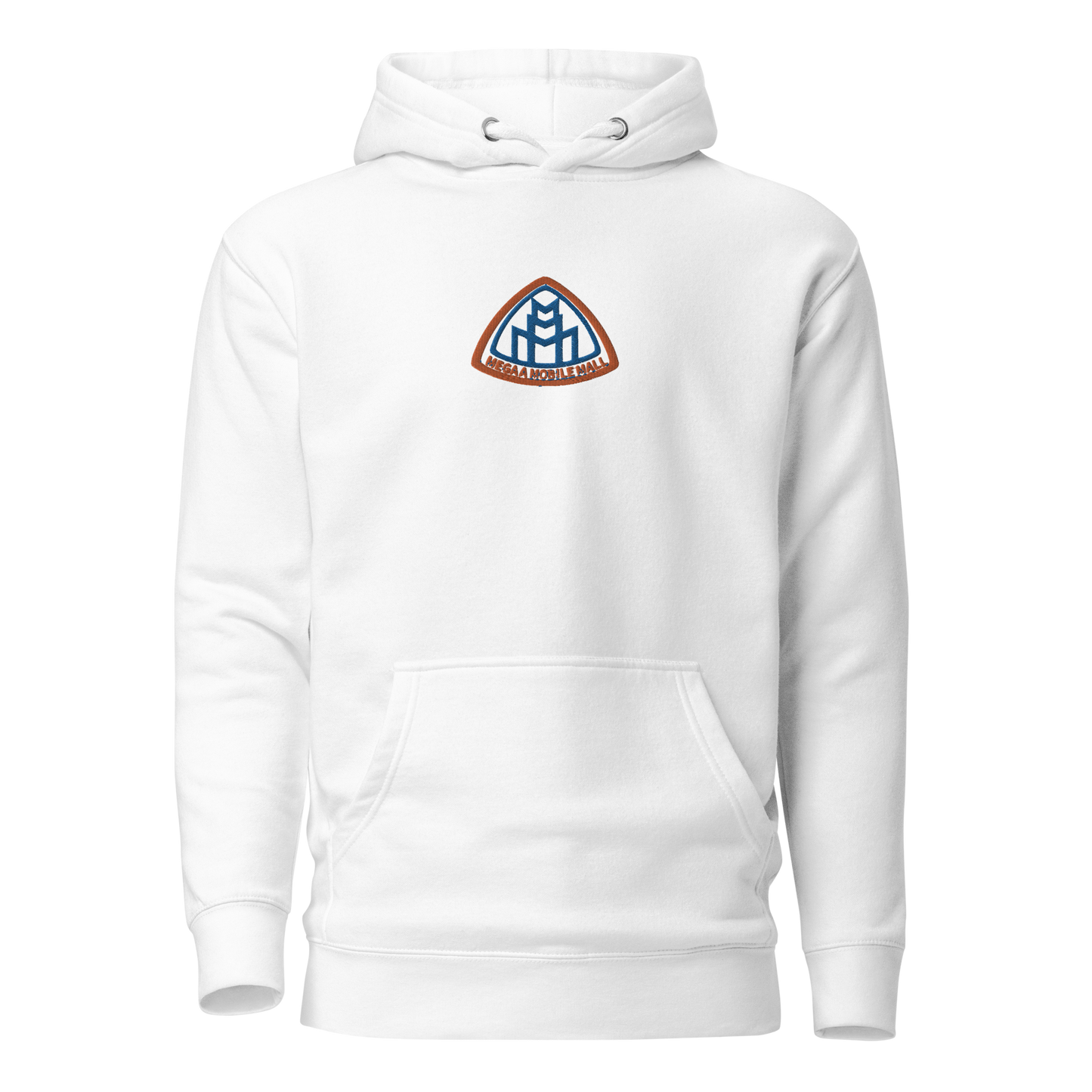 new york colorway megaamobilemall logo stitched white hoodie